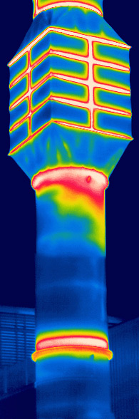 Industrie Thermografie - Heizwerk mit ersichtlichen Auffälligkeiten